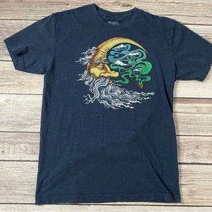 Curbside Clothing Artistic Moon Wind T Shirt Tee Youth Sz M.